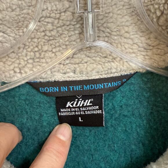 Kuhl Alaska Sweater Size L 1/4 Zip Knit Pullover Sherpa Outdoor Trail Gorpcore - Picture 5 of 16